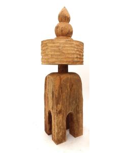 פסל סאנימאלי בגוון טבעי עץ מנגו 46 ס"מ