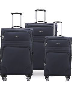 סט 3 מזוודות בד 28/24/20 Swiss Voyager Castlegate אפור
