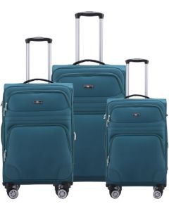 סט 3 מזוודות בד 28/24/20 Swiss Voyager Castlegate טורקיז