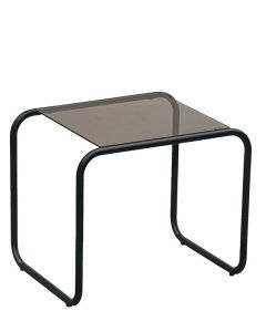 שולחן צד מעוצב VENTANA מתכת וזכוכית כהה