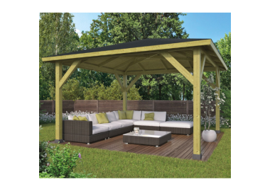 גזיבו עץ מלא 4.30X4.30 Classico מטר Tuindeco