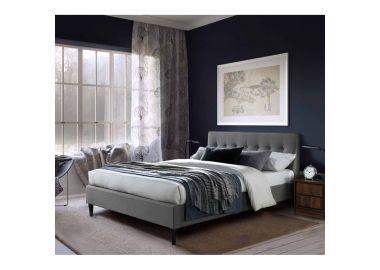 מיטת זוגית מעוצבת 200×180 בריפוד בד דגם פוני