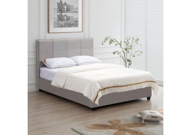 מיטה זוגית 190×140 עם ארגז מצעים דגם ברזיל גוון אבן