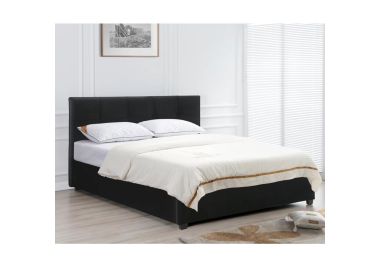 מיטה זוגית 200×160 עם ארגז מצעים דגם ברזיל בגוון שחור