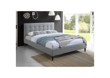 מיטה ברוחב וחצי 120*190 מרופדת בד גוון אפור דגם ארט 