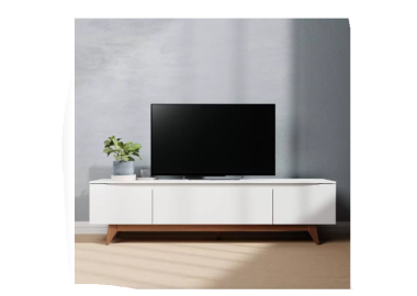 מזנון טלוויזיה 180 ס"מ בגוון לבן דגם אופל