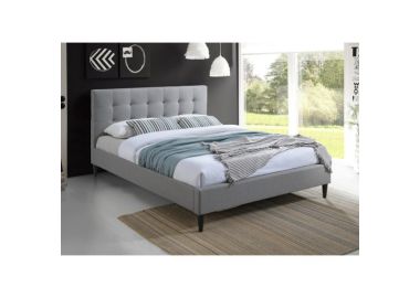  מיטת זוגית 200*160 מרופדת בד דגם ארט בגוון אפור