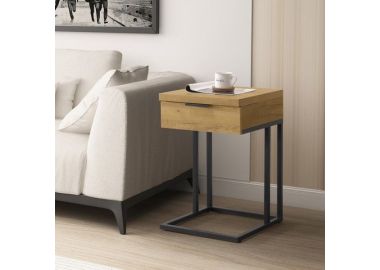 שולחן צד מפואר דגם לולה בגוון אלון