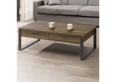 שולחן קפה מעוצב עם מגירות דגם לולה בגוון אגוז