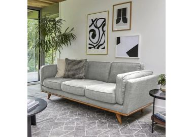 ספה תלת מושבית FLORIDA בגוון אפור בהיר