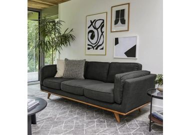 ספה תלת מושבית FLORIDA בגוון אפור כהה