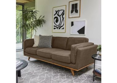 ספה תלת מושבית FLORIDA בגוון מוקה