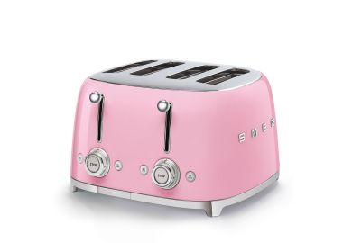 מצנם קופץ ל4 פרוסות 2000W מבית SMEG צבע ורוד דגם TSF03