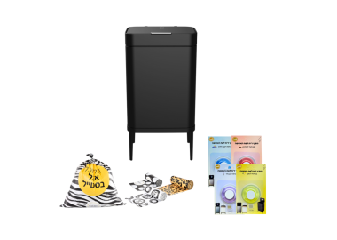 מארז Future All In פח 60 ליטר עם אביזרים צבע שחור מלא