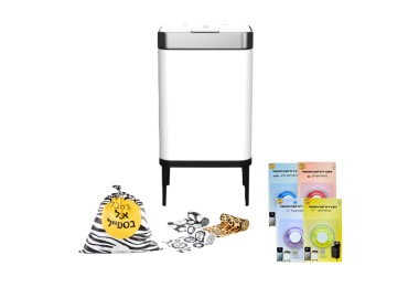 מארז Lianer פח 60 ליטר עם אביזרים צבע לבן