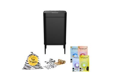 מארז Lianer פח 60 ליטר עם אביזרים צבע שחור מלא