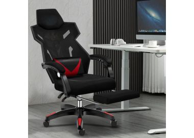 כיסא גיימינג LR מתכוונן כולל משענת רגליים-נוחות ארגונומית מנצחת מבית Gamerz