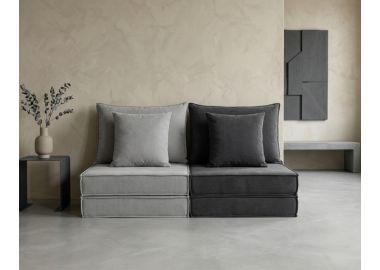 ספה זוגית מודולארית 8 חלקים ניתנת להרחבה Double gray