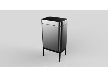 פח 60 ליטר כסוף עם פח פנימי וחיישן עליון דגם FUTURE