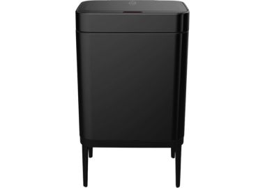 פח 40 ליטר עם חיישן עליון דגם OLA צבע שחור מלא