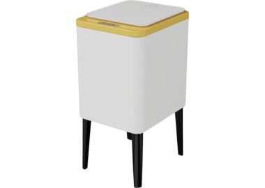 פח אוטומטי 12 ליטר דגם Kalando צבע לבן וזהב