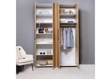 ארון פתיחה VIVO אלון מבוקע 4 דלתות 160 ס"מ