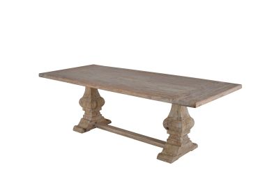 שולחן אוכל בגוון עץ טבעי עץ ממוחזר 100*240 ס"מ דגם פלמר