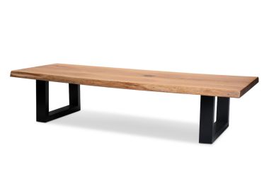 שולחן סלון עץ אלון בגוון טבעי 60*160 ס"מ דגם מסיבו
