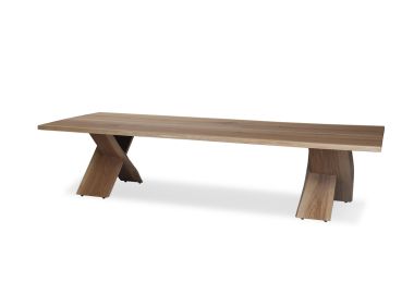 שולחן סלון עץ אלון בגוון טבעי 60*160 ס"מ דגם מסיבו