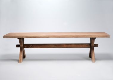 ספסל עץ בגוון טבעי 45*170 ס"מ דגם אוטיס