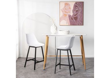 כסא בר לבן משענת גב דגם BOLY