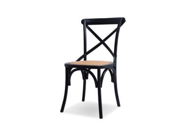 כסא פינת אוכל שחור עץ בוקיצה דגם קיאני
