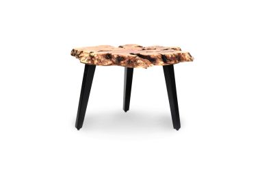 שולחן קפה עץ זית בגוון טבעי 50*60 ס"מ גובה 39 ס"מ דגם ויוי