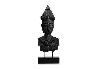 פסל ראש סקארי שחור עץ מנגון 68 ס"מ