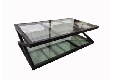שולחן סלון מלבני שחור ברזל 80*140 דגם ניו פיורי