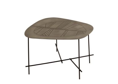 שולחן קפה ברזל בגוון בראס 70 ס"מ דגם פיגורה