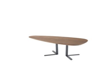 שולחן סלון בגוןן טבעי/אפור פורניר אגוז 65*130 ס"מ דגם פילו