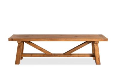 ספסל עץ אורן ממוחזר בגוון טבעי 45*160 ס"מ דגם קובו