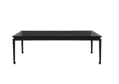 שולחן אוכל שחור עץ אשא 100*230 ס"מ דגם ליזט