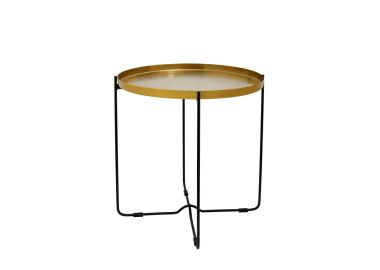 שולחן קפה ברזל בגוון זהב קוטר 58 ס"מ דגם גילדד