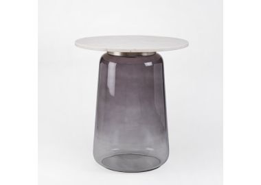 שולחן אקסנט אפור שיש/זכוכית