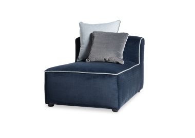 כורסא בד קטיפה בגוון כחול כהה ללא ידיות 80*100 ס"מ דגם מודו