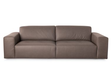 ספה תלת מושבית עור בגוון אפור 256 ס"מ דגם בומונטו תלת מקסי