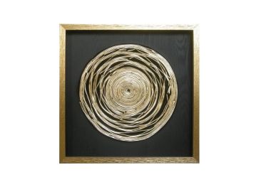 תמונה חימר ספירלה זהב 80*80 ס"מ דגם דוראדו