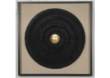 תמונה נייר עיגול שחור 100*100 ס"מ דגם רינג
