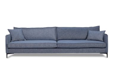 ספה תלת מושבית בד בגוון כחול 290 ס"מ דגם סיקי