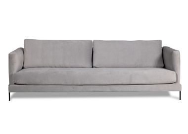 ספה תלת מושבית בד בגוון אפור בהיר 260 ס"מ דגם לורי