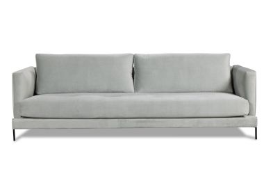 ספה תלת מושבית בד בגוון אפור בהיר 260 ס"מ דגם לורי