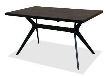 שולחן אוכל נפתח 140*80 ס"מ בגוון שחור דגם DRUSTAN
