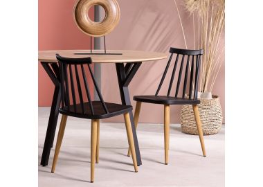 כסא פינת אוכל שחור פלסטיק דגם ASTONO